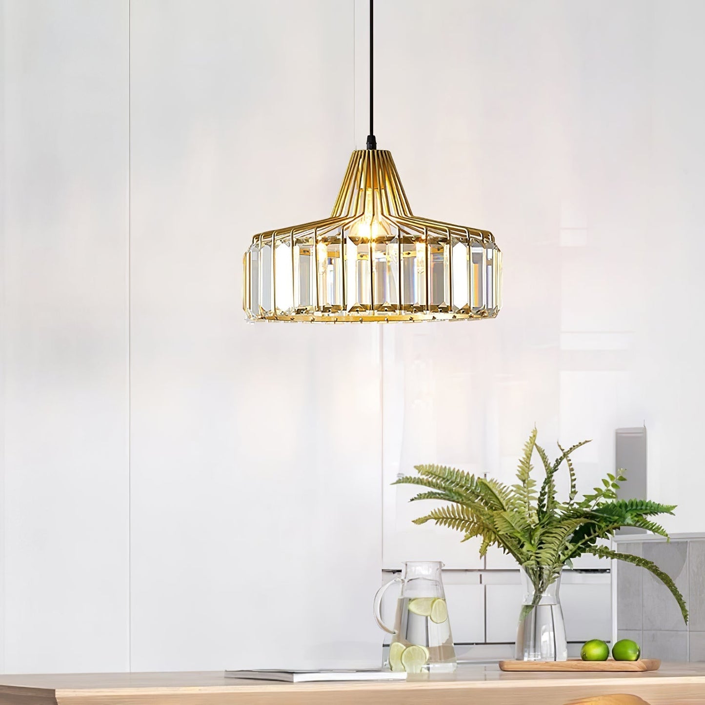 Black Crystal Nordic Style Pendant Light | Urelix