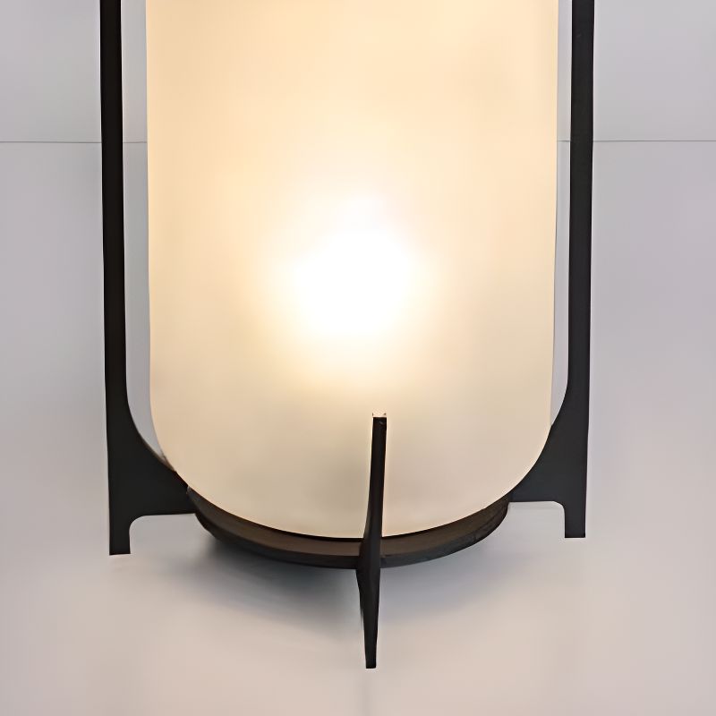 Black Metal Round Outdoor Table Lamp with Warm LED | Wernico