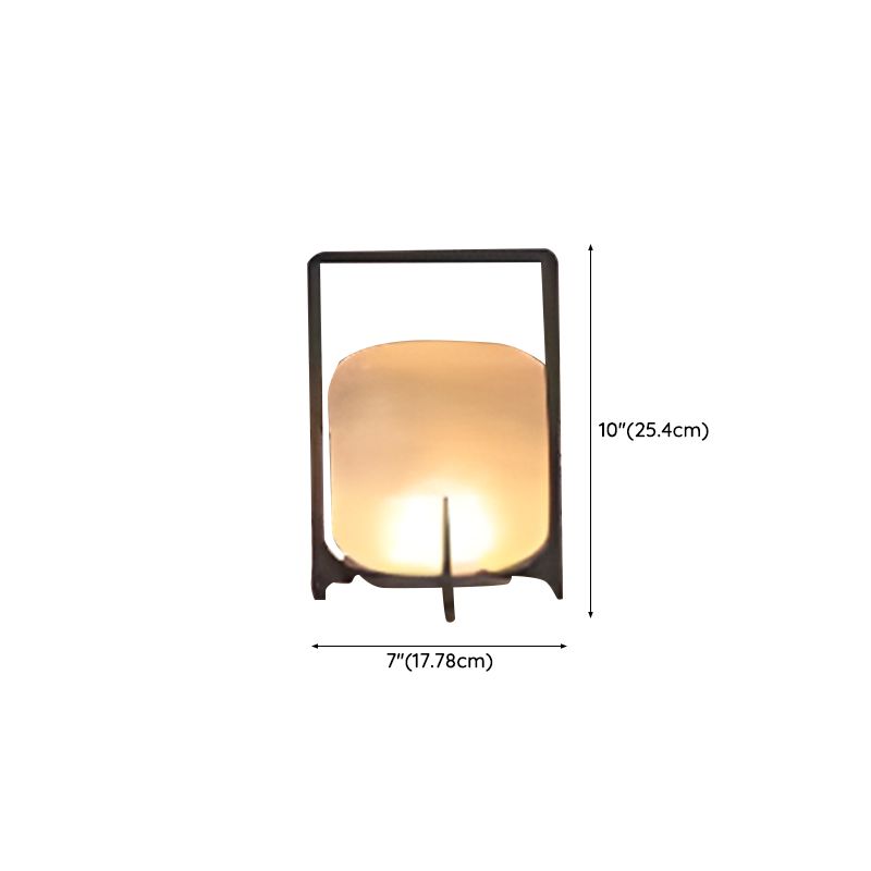 Black Metal Round Outdoor Table Lamp with Warm LED | Wernico