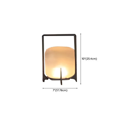 Black Metal Round Outdoor Table Lamp with Warm LED | Wernico