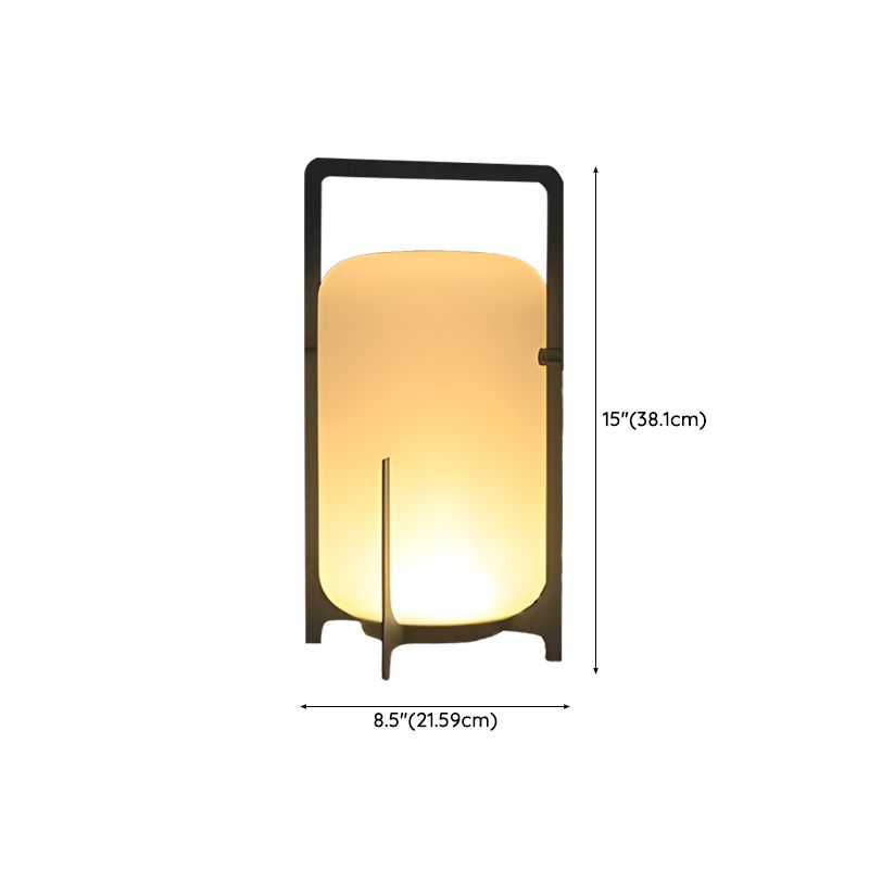 Black Metal Round Outdoor Table Lamp with Warm LED | Wernico