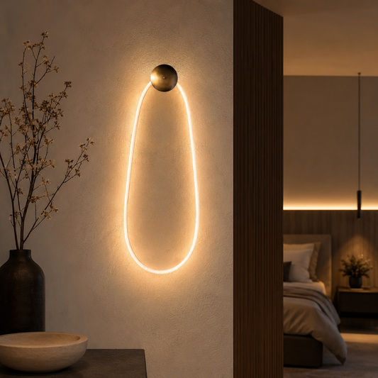 Braided Silicone Rope Wall Light for Modern Rooms | Raynora