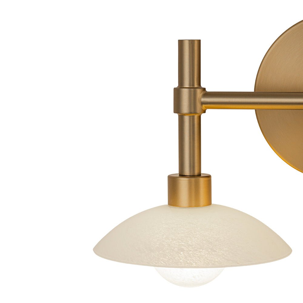 Brass Dome Wall Sconce with Opal Glass Shade Light | Cresia