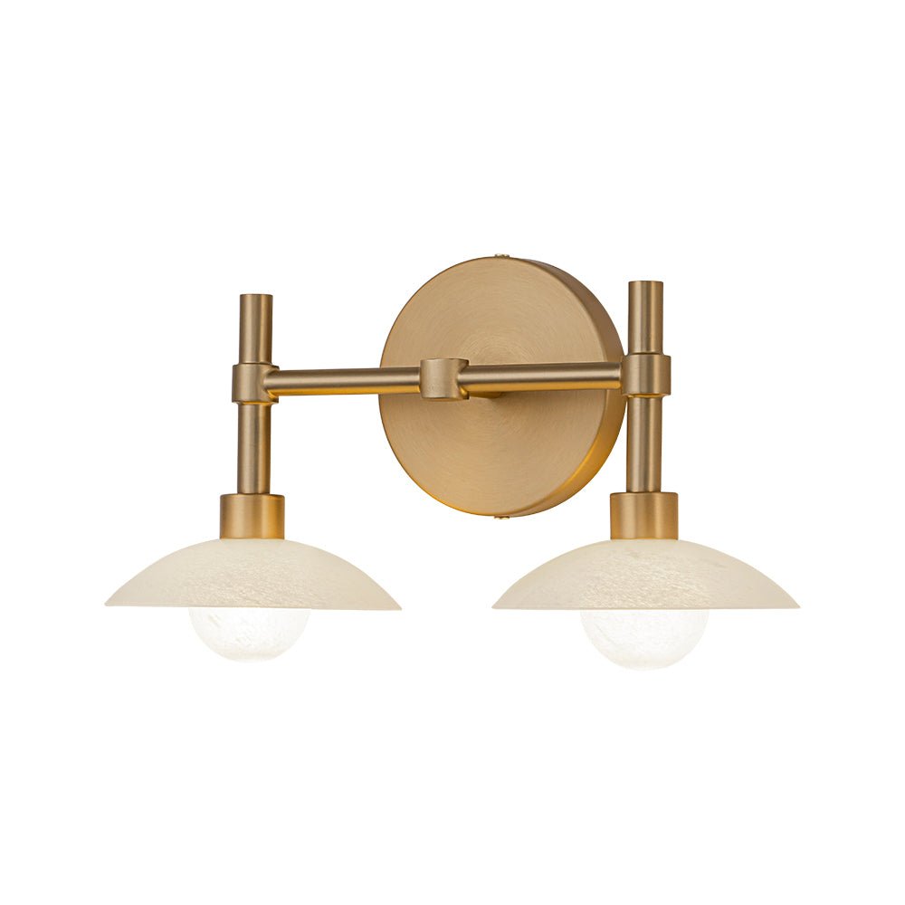 Brass Dome Wall Sconce with Opal Glass Shade Light | Cresia