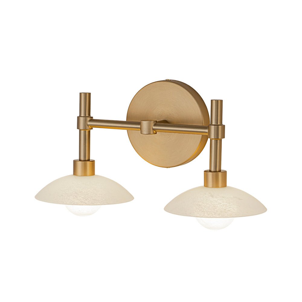 Brass Dome Wall Sconce with Opal Glass Shade Light | Cresia