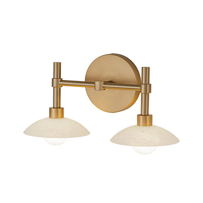 Brass Dome Wall Sconce with Opal Glass Shade Light | Cresia