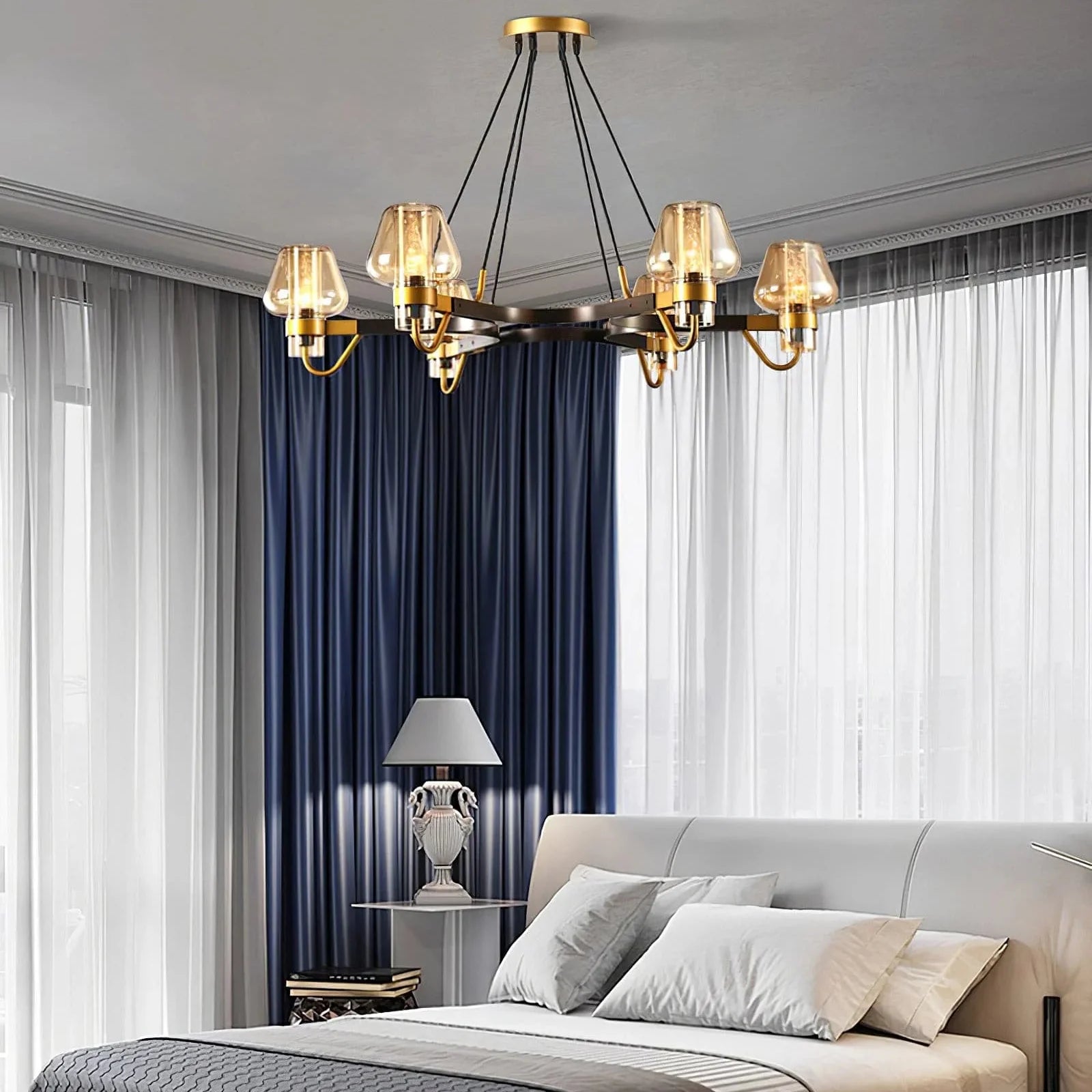 Brass Frame Chandelier for Contemporary Interiors | Lumiraq