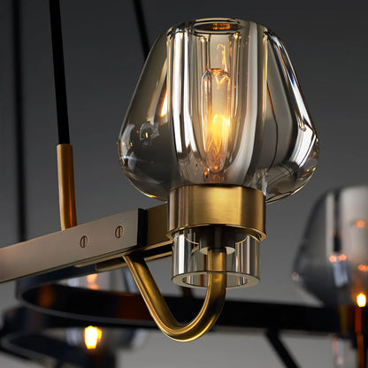 Brass Frame Chandelier for Contemporary Interiors | Lumiraq