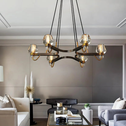 Brass Frame Chandelier for Contemporary Interiors | Lumiraq