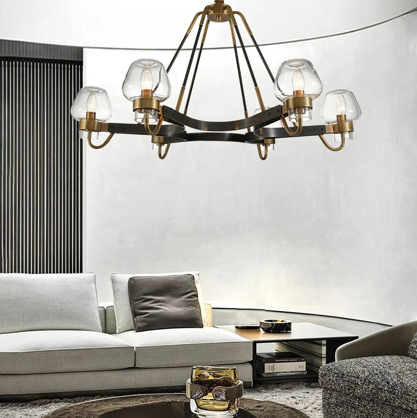 Brass Frame Chandelier for Contemporary Interiors | Lumiraq