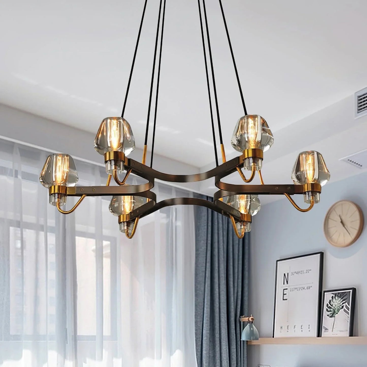 Brass Frame Chandelier for Contemporary Interiors | Lumiraq