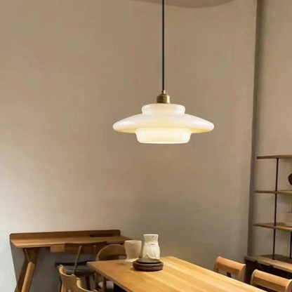 Brass Glass Art Deco Pendant Light Fixture | Lurelle