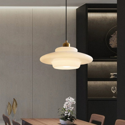 Brass Glass Art Deco Pendant Light Fixture | Lurelle