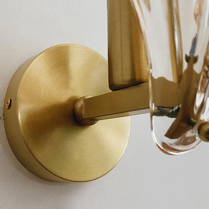 Brass Glass Coastal Wall Light Seashell Design | Seavale