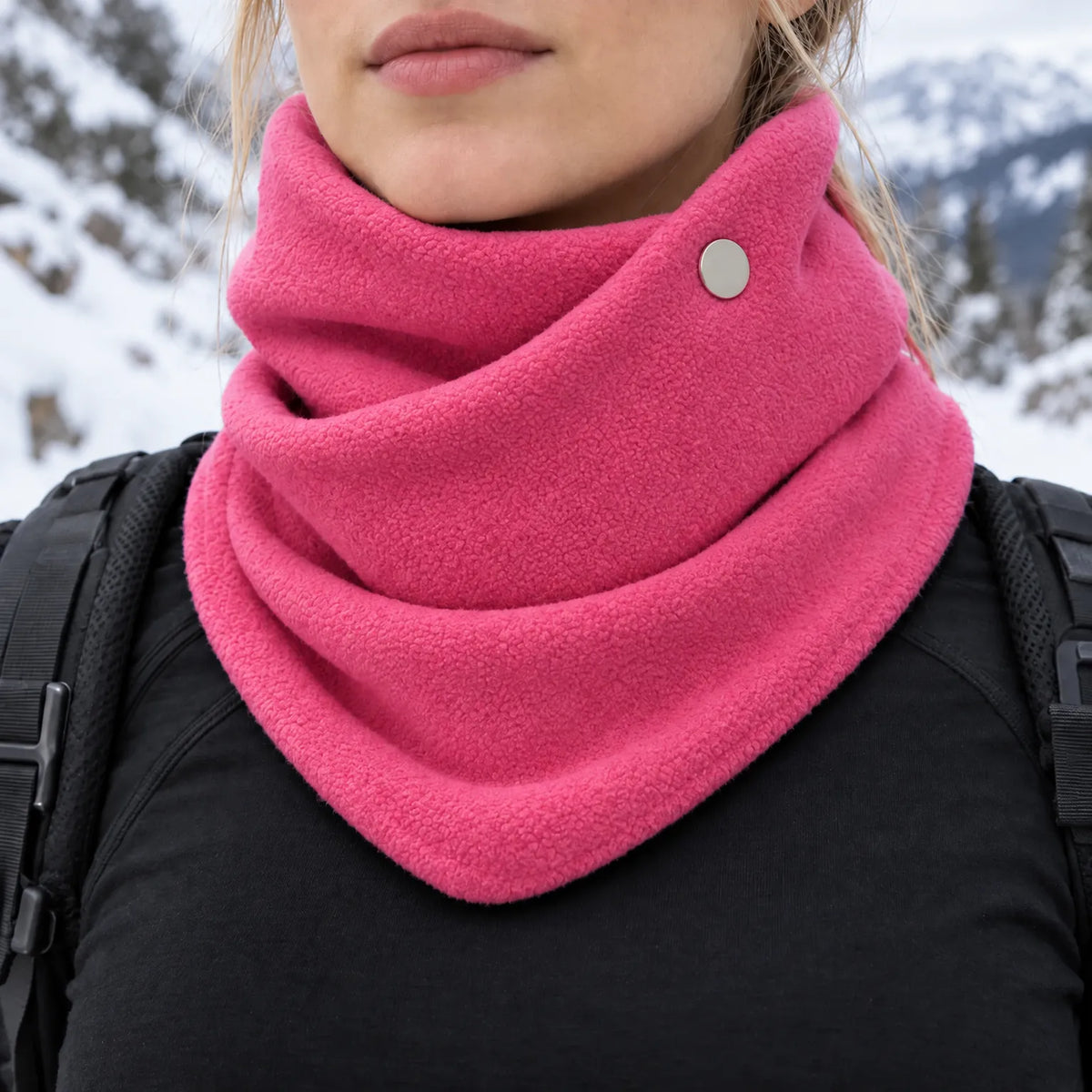 Button Closure Winter Neck Warmer