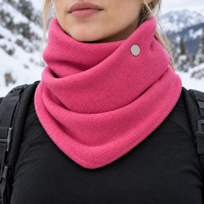 Button Closure Winter Neck Warmer