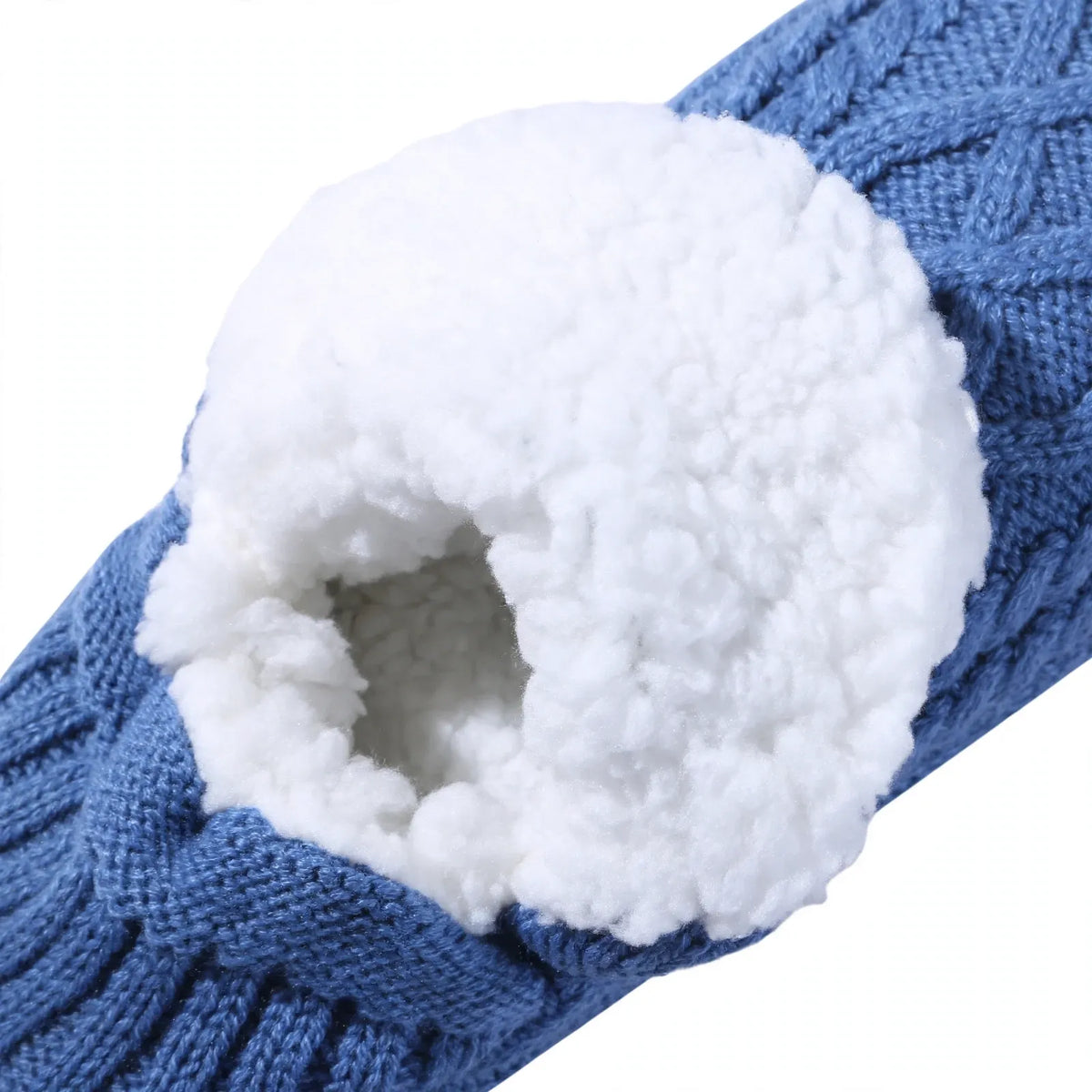Cable Knit Ankle Slipper Socks