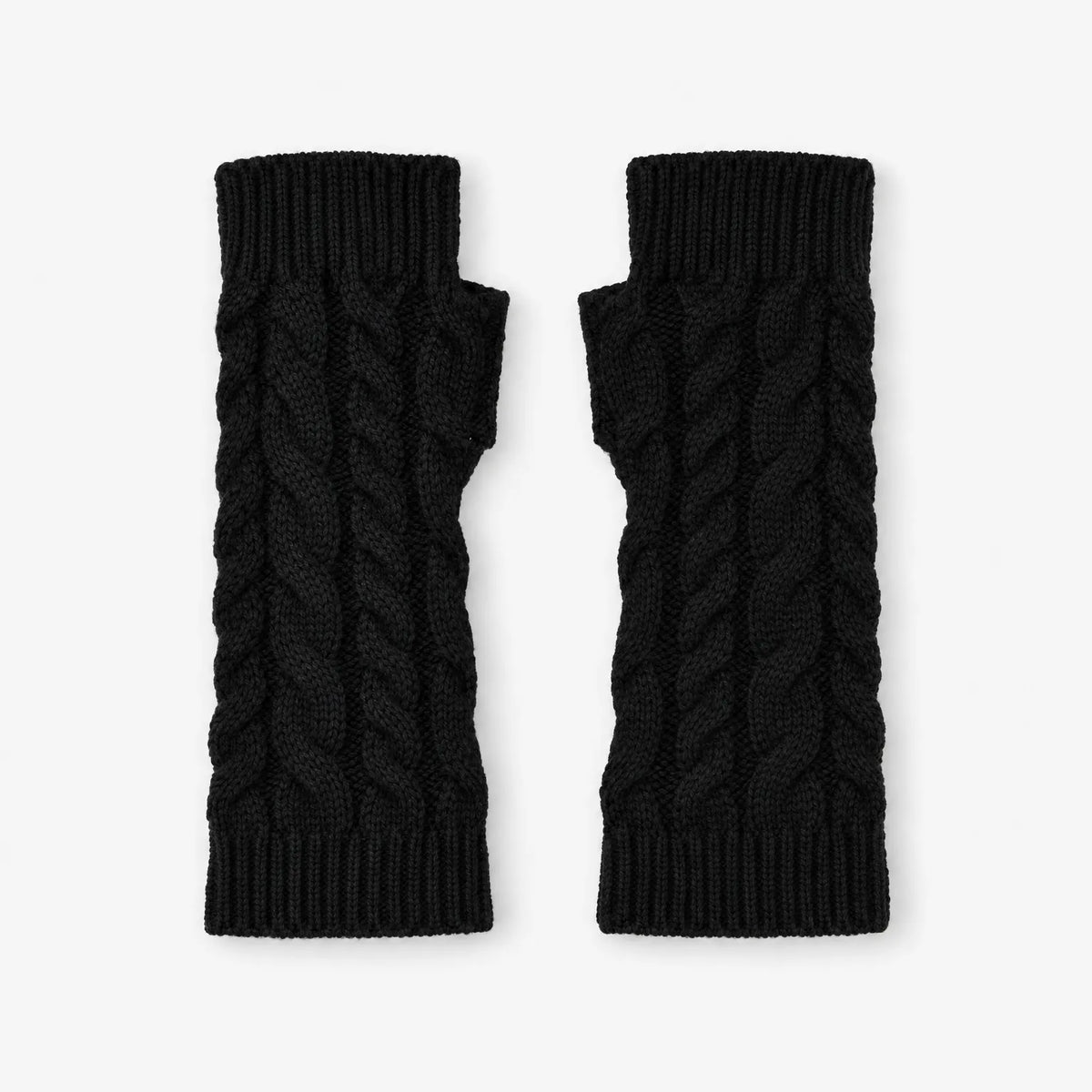 Cable Knit Fingerless Winter Gloves