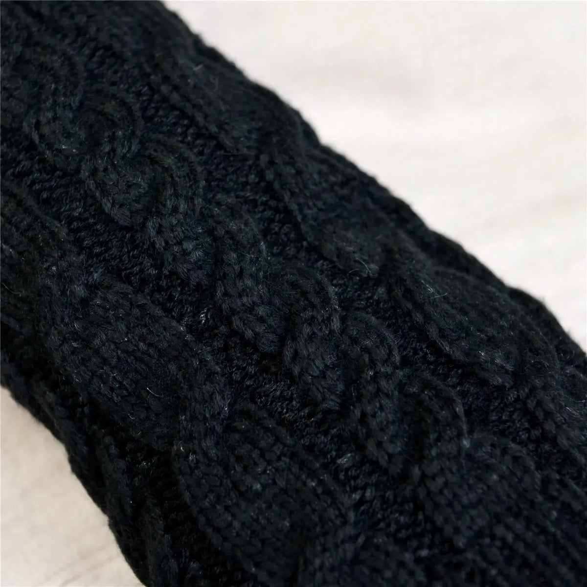 Cable Knit Fingerless Winter Gloves