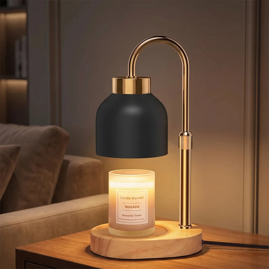Candle Warmer Lamp Adjustable Height Black Gold