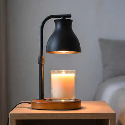 Candle Warmer Lamp Dimmable Black Metal Shade