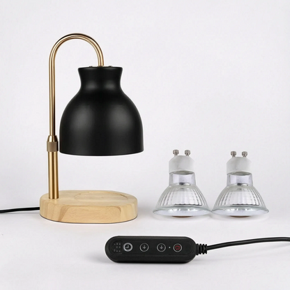 Candle Warmer Lamp Dimmable Black Metal Shade
