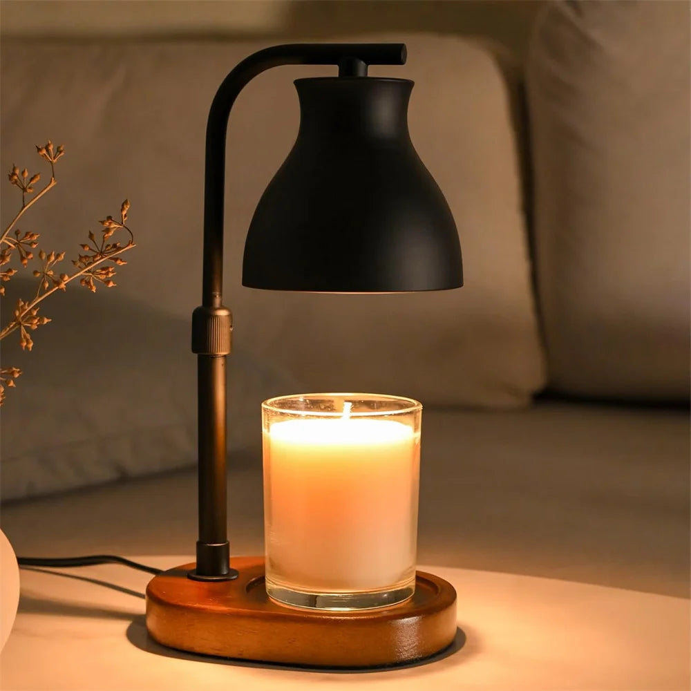 Candle Warmer Lamp Dimmable Black Metal Shade