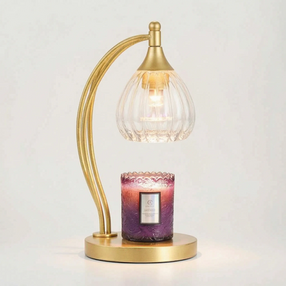 Candle Warmer Lamp with Decorative Glass Shade