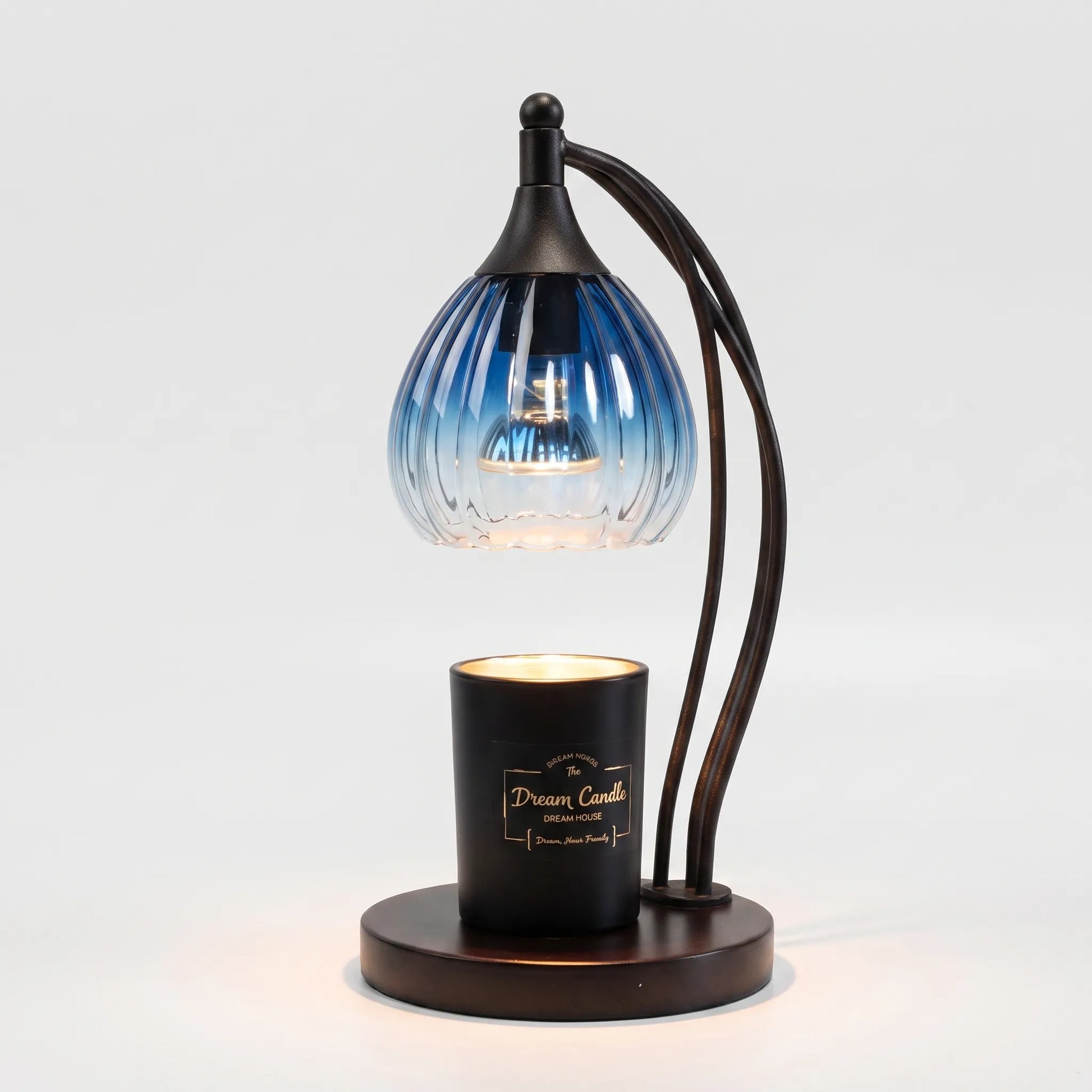 Candle Warmer Lamp with Decorative Glass Shade