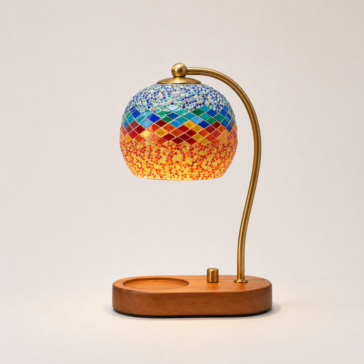 Candle Warmer Lamp with Dimmable Mosaic Shade