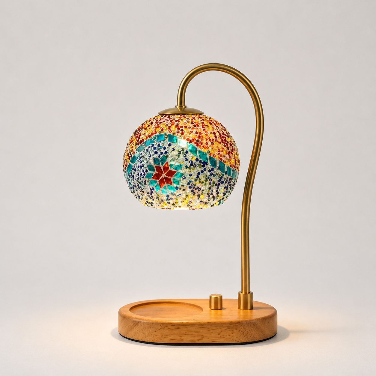 Candle Warmer Lamp with Dimmable Mosaic Shade