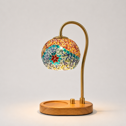Candle Warmer Lamp with Dimmable Mosaic Shade