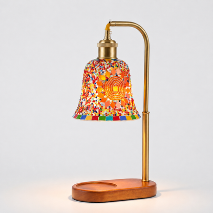 Candle Warmer Lamp with Dimmable Mosaic Shade