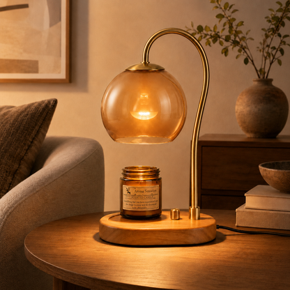 Candle Warmer Lamp with Dimmable Mosaic Shade
