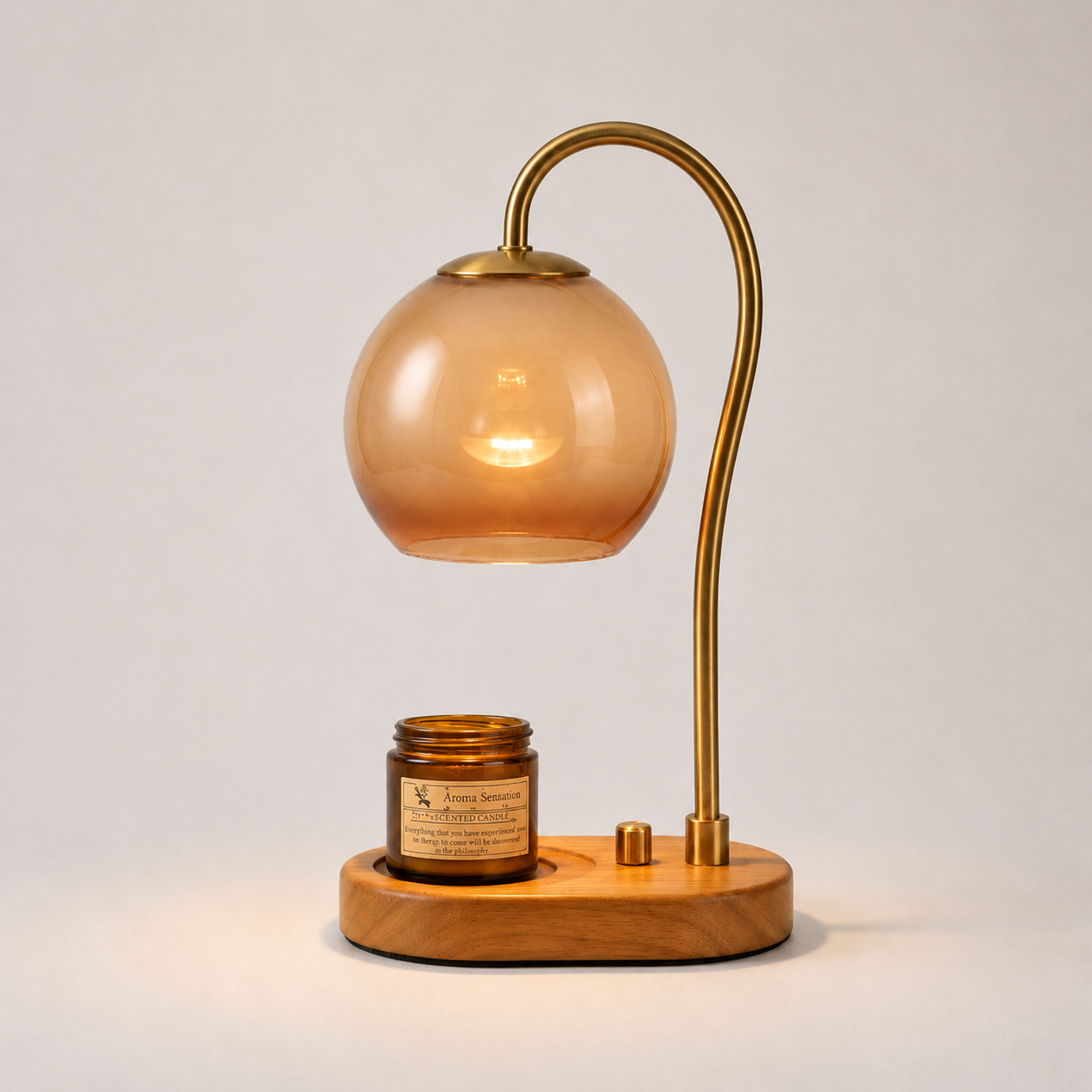Candle Warmer Lamp with Dimmable Mosaic Shade