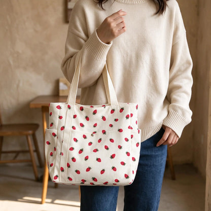 Casual Patterned Shoulder Tote Handbag