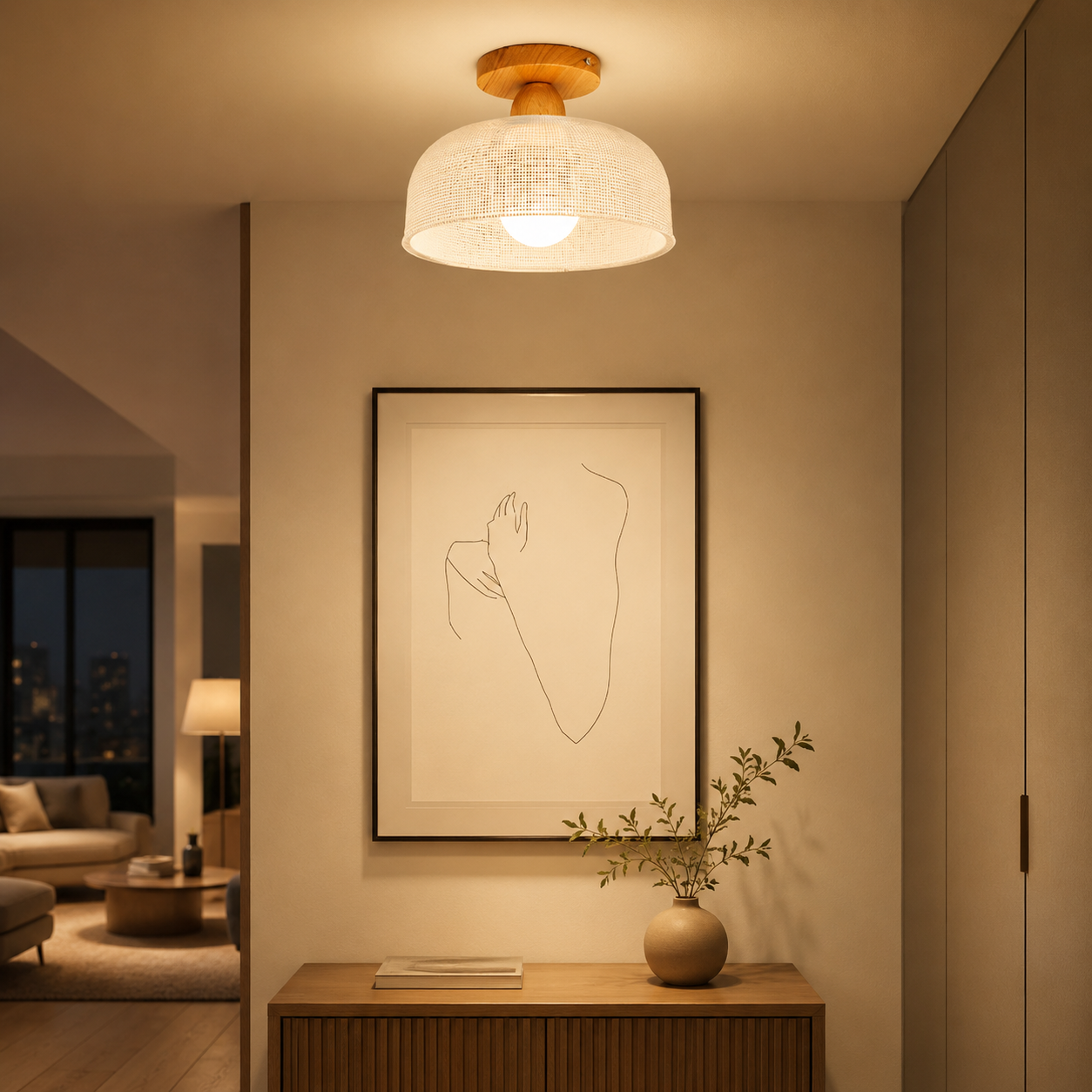 Ceiling Light Nordic Prismatic Glass Semi Flush Bowl | Pumaris