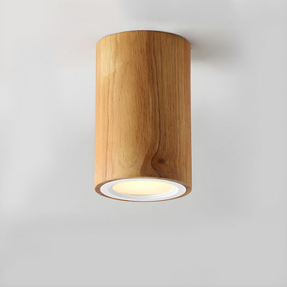 Ceiling Light Wood Cylinder Nordic Design | Arvello