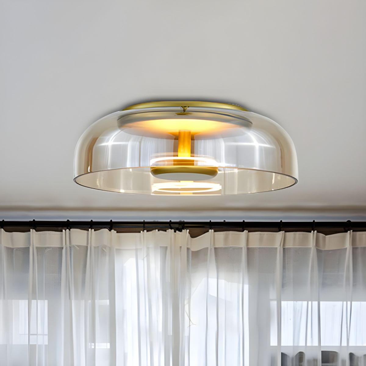 Ceiling Light with Glass Dome Nordic Modern Style | Lumeza