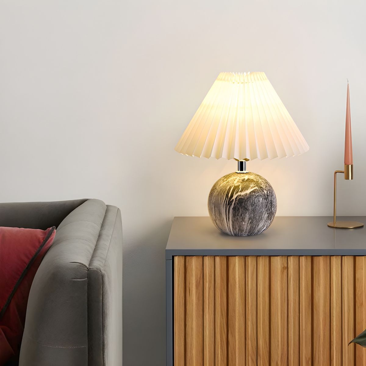 Ceramic Base Table Lamp with Cone Shade Modern | Kordale