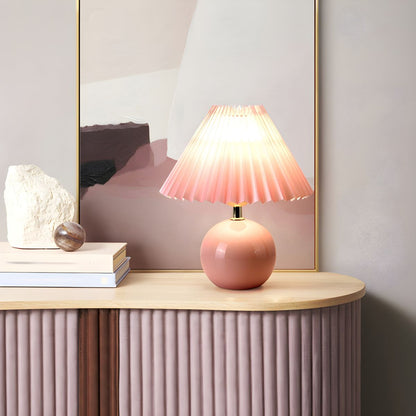 Ceramic Base Table Lamp with Cone Shade Modern | Kordale