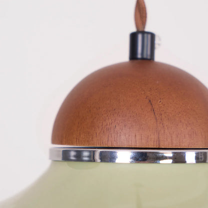 Ceramic Dome Pendant Light with Glass Diffuser | Solvera