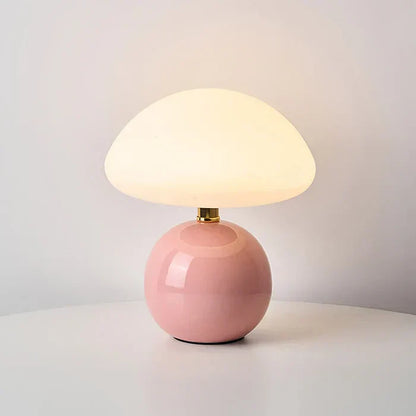 Ceramic Mushroom Style Table Lamp Modern Bauhaus | Novesa
