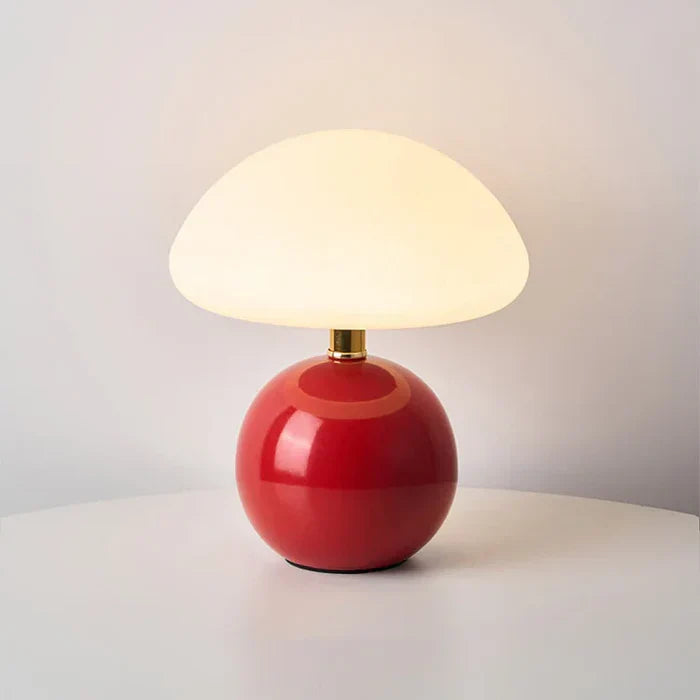 Ceramic Mushroom Style Table Lamp Modern Bauhaus | Novesa
