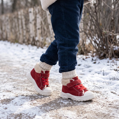 Childrens Winter Ankle Boots With Strap