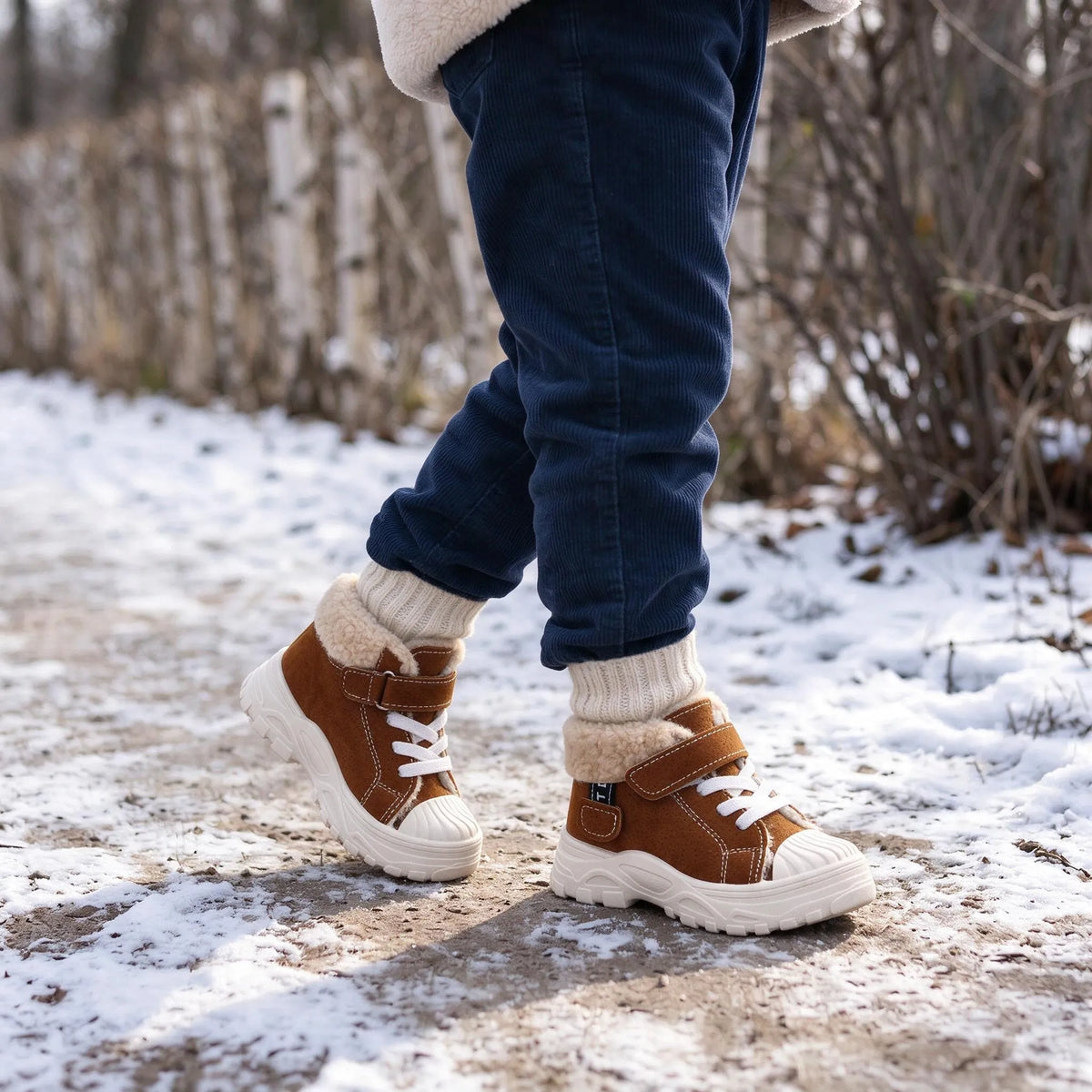 Childrens Winter Ankle Boots With Strap