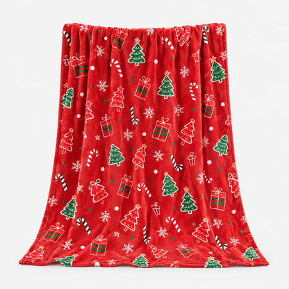 Christmas Cartoon Pattern Throw Blanket