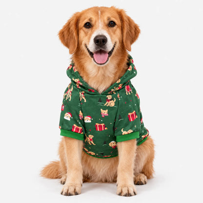 Christmas Hooded Dog Pullover Sweatshirt