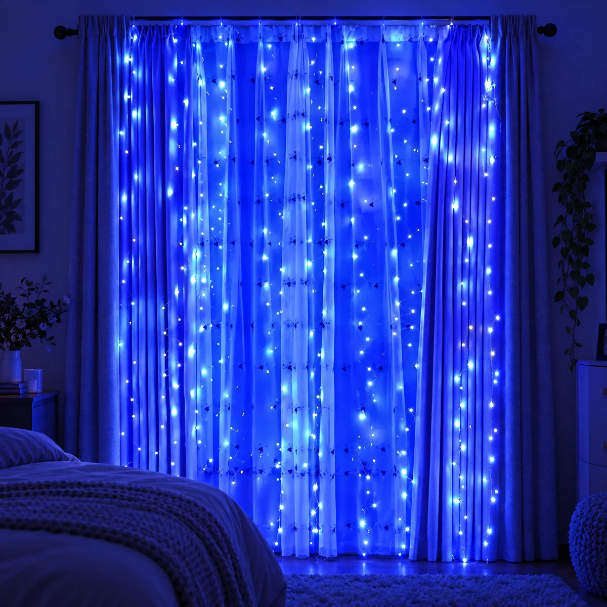 Christmas LED Curtain String Lights