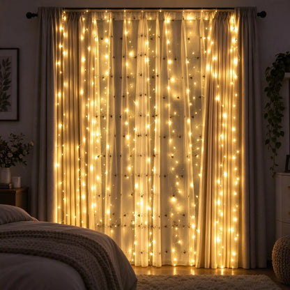 Christmas LED Curtain String Lights